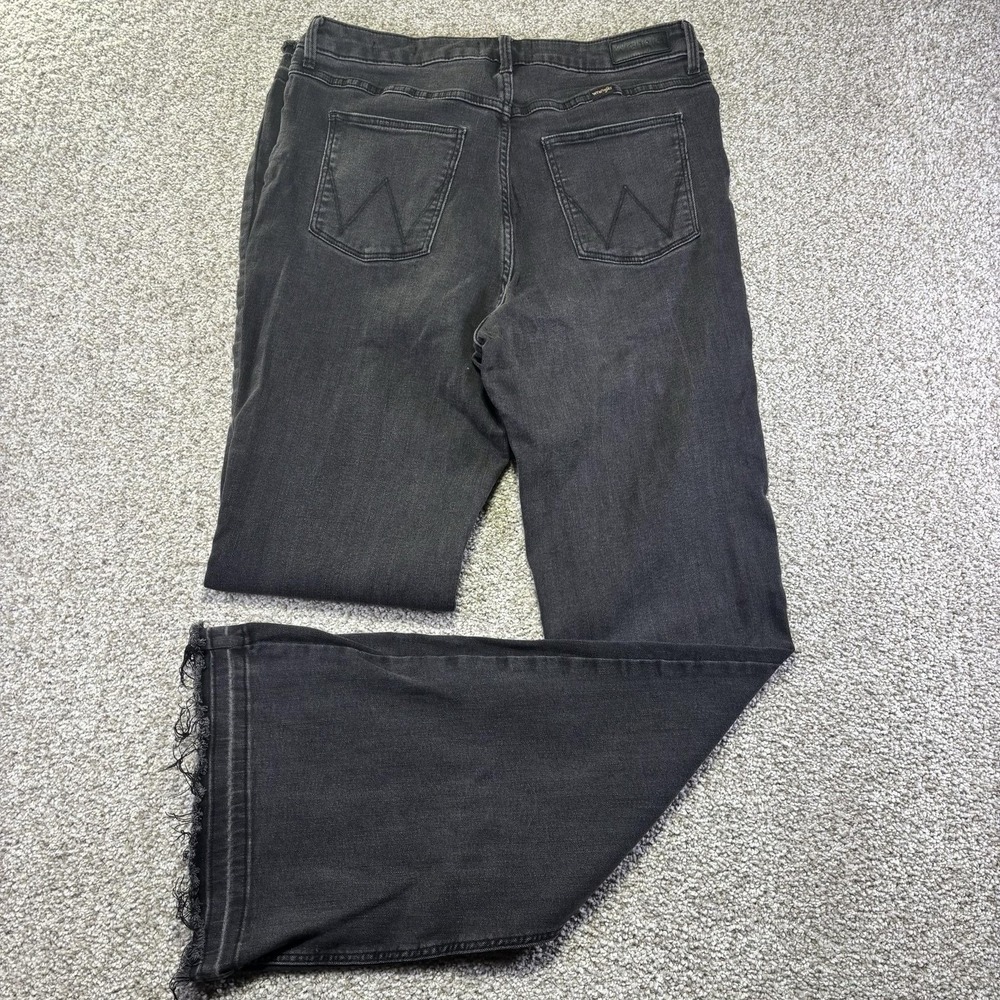 Wrangler Fierce Flare Jeans Womens 1X Charcoal Wash High Rise Stretch Denim